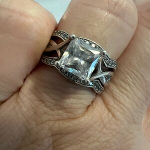 Elegant Sterling silver Wedding set Women's Ring